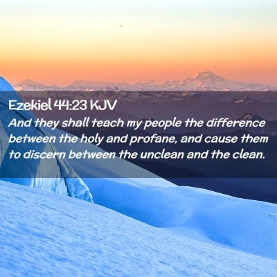 Ezekiel 44:23 KJV Free Bible Images