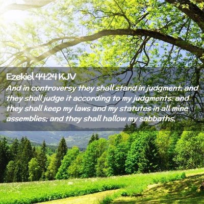 Ezekiel 44:24 KJV Free Bible Images