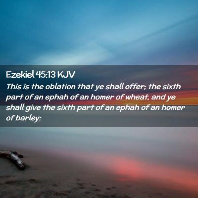 Ezekiel 45:13 KJV Free Bible Images