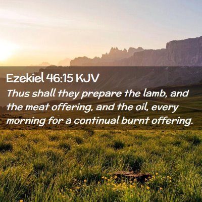 Ezekiel 46:15 KJV Free Bible Images