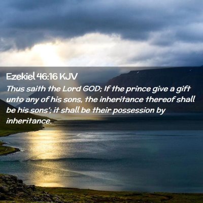 Ezekiel 46:16 KJV Free Bible Images