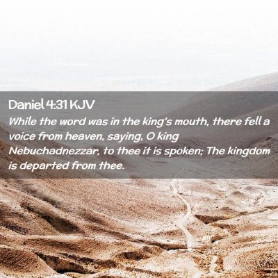 Daniel 4:31 KJV Free Bible Images