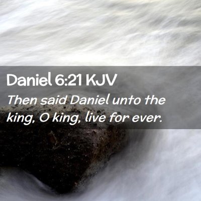 Daniel 6:21 KJV Free Bible Images