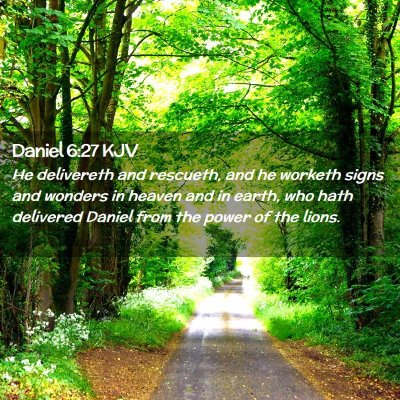 Daniel 6:27 KJV Free Bible Images