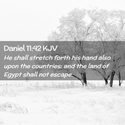 Daniel 11:42 KJV Free Bible Images