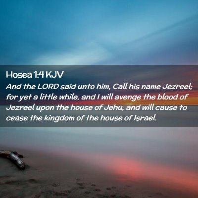 Hosea 1:4 KJV Free Bible Images