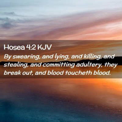 Hosea 4:2 KJV Free Bible Images