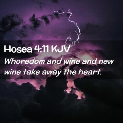 Hosea 4:11 KJV Free Bible Images