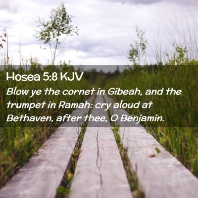 Hosea 5:8 KJV Free Bible Images