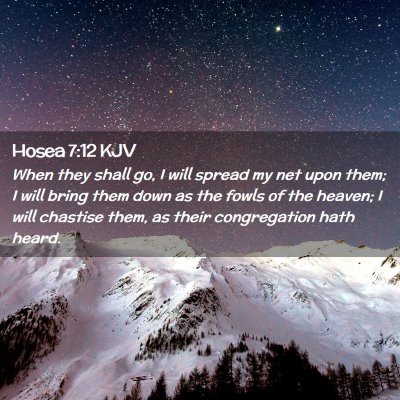 Hosea 7:12 KJV Free Bible Images