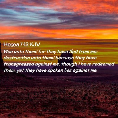 Hosea 7:13 KJV Free Bible Images