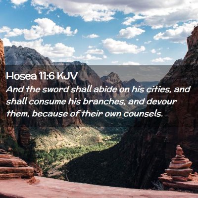 Hosea 11:6 KJV Free Bible Images