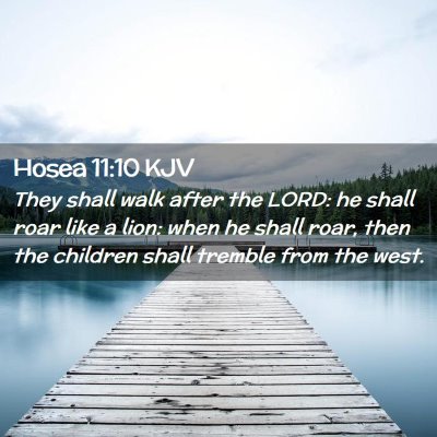 Hosea 11:10 KJV Free Bible Images