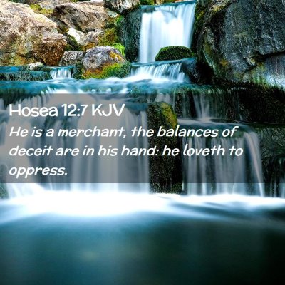 Hosea 12:7 KJV Free Bible Images