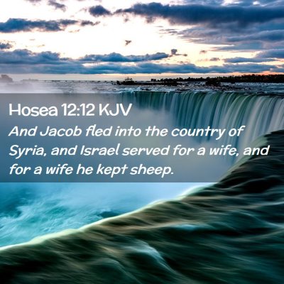 Hosea 12:12 KJV Free Bible Images