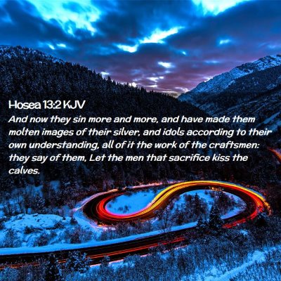 Hosea 13:2 KJV Free Bible Images