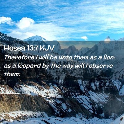 Hosea 13:7 KJV Free Bible Images