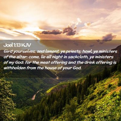 Joel 1:13 KJV Free Bible Images