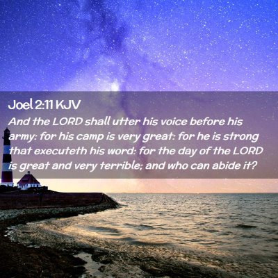 Joel 2:11 KJV Free Bible Images