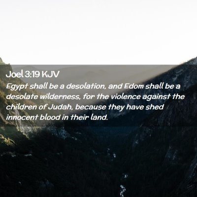 Joel 3:19 KJV Free Bible Images