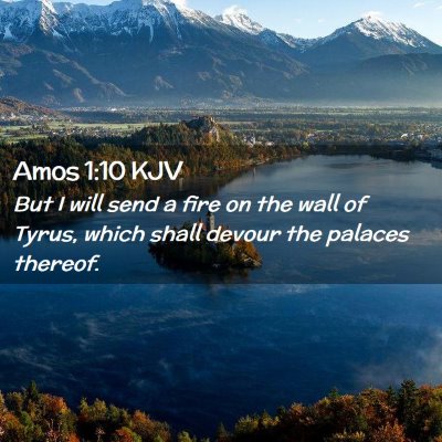 Amos 1:10 KJV Free Bible Images