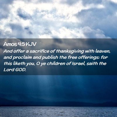 Amos 4:5 KJV Free Bible Images