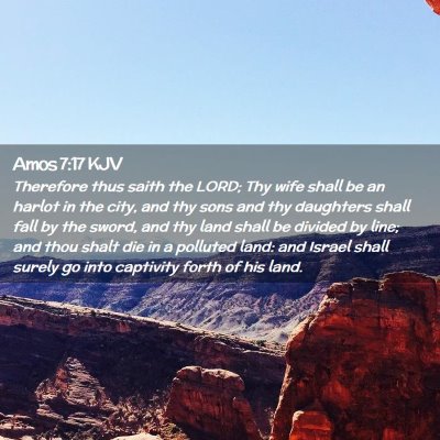 Amos 7:17 KJV Free Bible Images