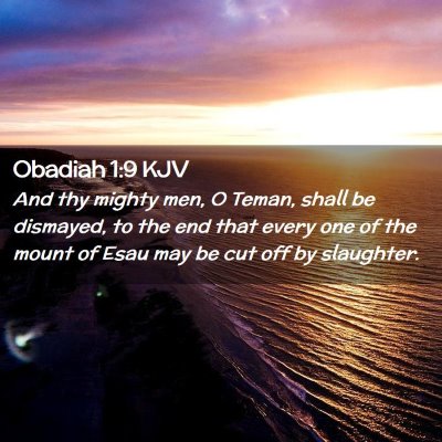 Obadiah 1:9 KJV Free Bible Images