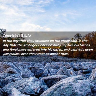 Obadiah 1:11 KJV Free Bible Images