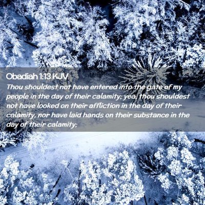 Obadiah 1:13 KJV Free Bible Images