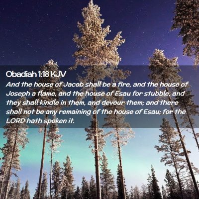 Obadiah 1:18 KJV Free Bible Images