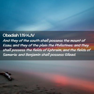 Obadiah 1:19 KJV Free Bible Images