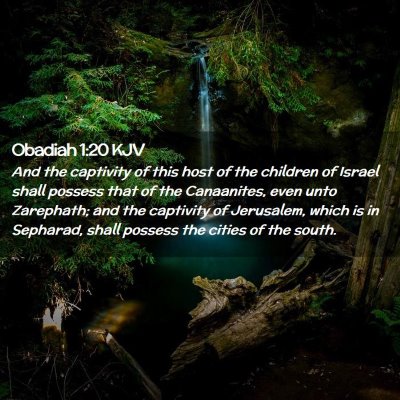 Obadiah 1:20 KJV Free Bible Images