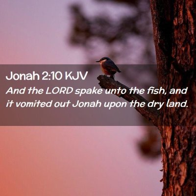 Jonah 2:10 KJV Free Bible Images