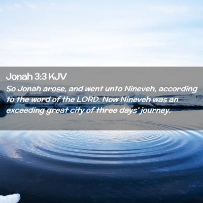 Jonah 3:3 KJV Free Bible Images