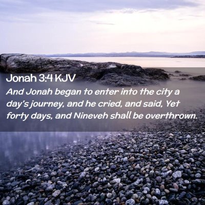 Jonah 3:4 KJV Free Bible Images