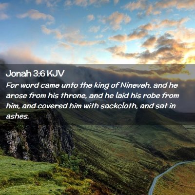 Jonah 3:6 KJV Free Bible Images