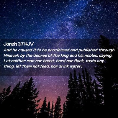 Jonah 3:7 KJV Free Bible Images