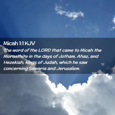 Micah 1:1 KJV Free Bible Images