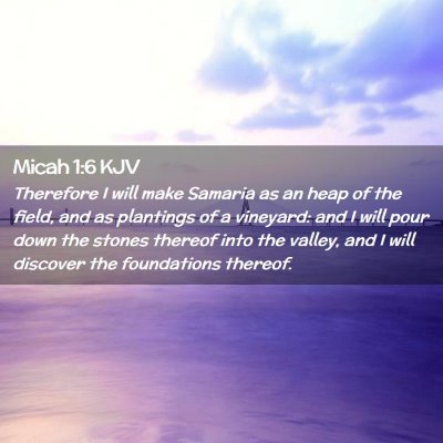 Micah 1:6 KJV Free Bible Images