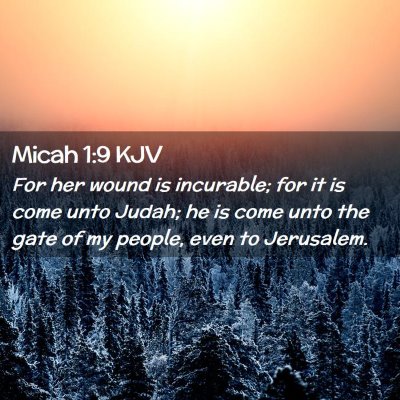 Micah 1:9 KJV Free Bible Images