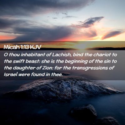 Micah 1:13 KJV Free Bible Images