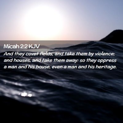 Micah 2:2 KJV Free Bible Images