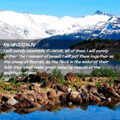 Micah 2:12 KJV Free Bible Images