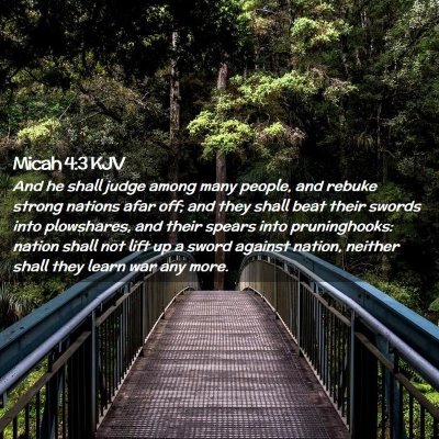 Micah 4:3 KJV Free Bible Images