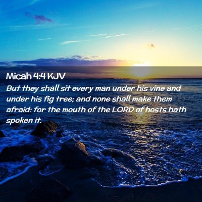 Micah 4:4 KJV Free Bible Images