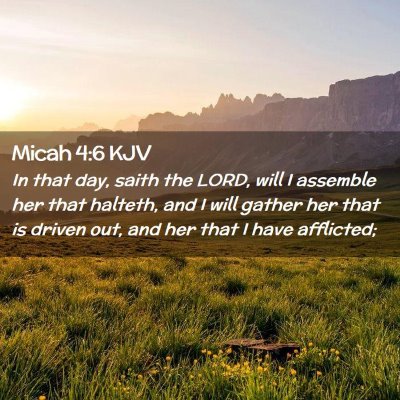 Micah 4:6 KJV Free Bible Images