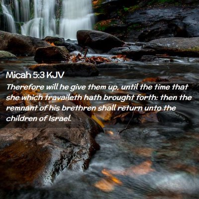 Micah 5:3 KJV Free Bible Images