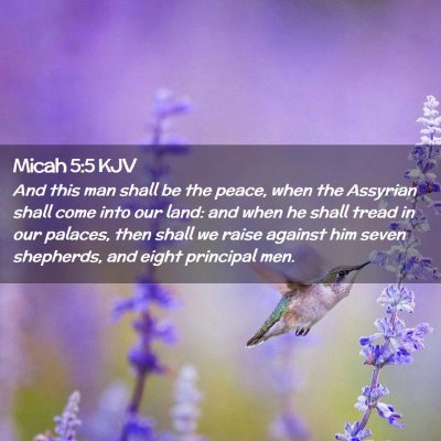 Micah 5:5 KJV Free Bible Images