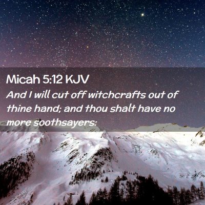 Micah 5:12 KJV Free Bible Images